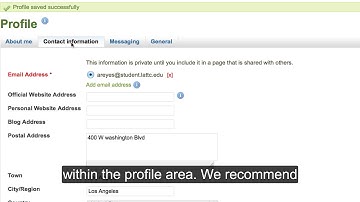 How to Set up your Profile on Mahara e-Portfolios