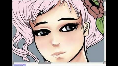 [Paint Tool Sai] Colouring Manga Lineart: Part 1: Skin & Hair
