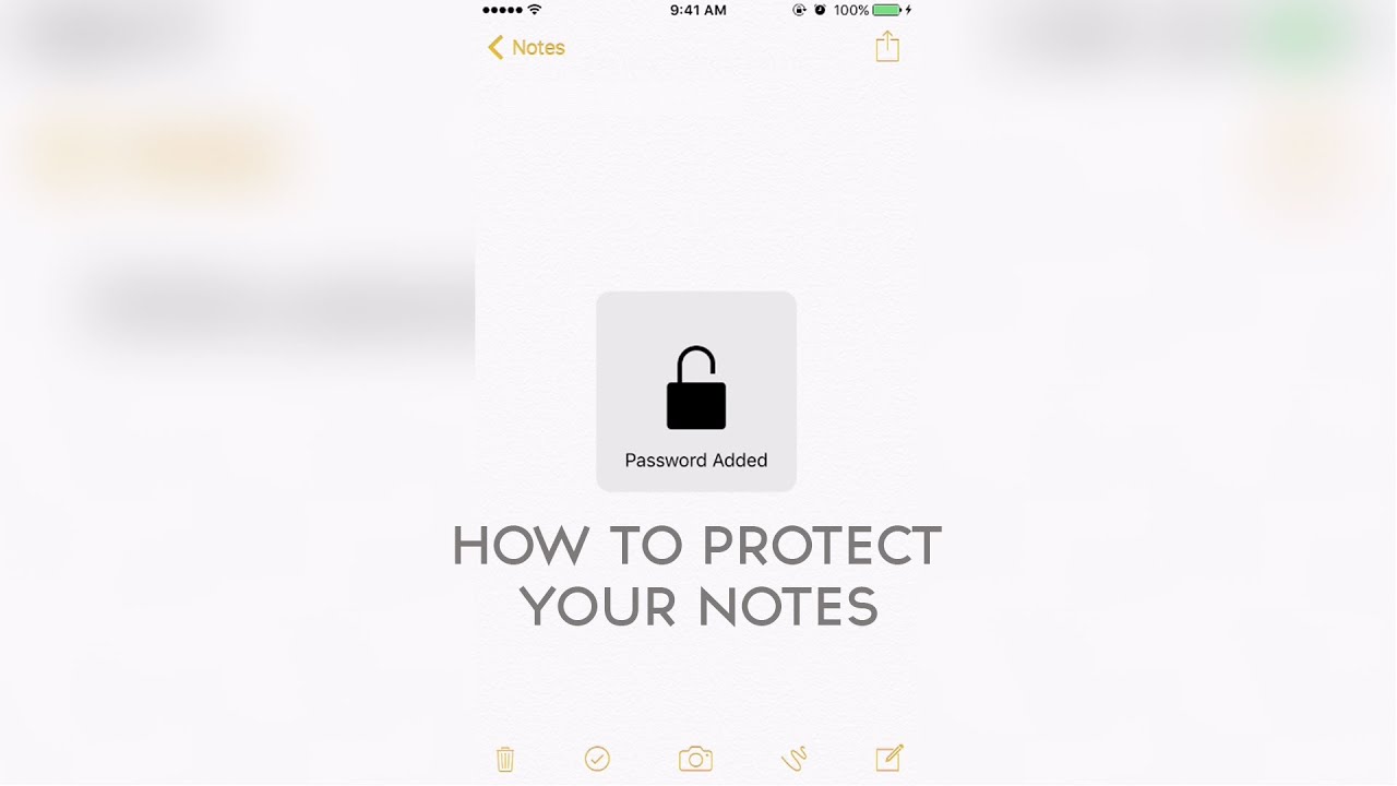 How To Protect Your Notes With Touch ID - YouTube