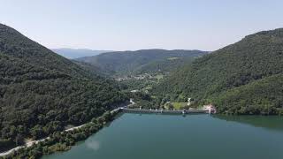 Pantano de Eugi desde el aire - Hayedos de Navarra