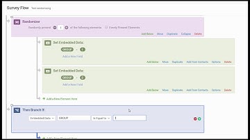 Qualtrics randomising based on embedded data