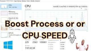 How To Boost Processor or CPU SPEED in Windows 10 /11 | Make Computer 200% Faster | Boost FPS