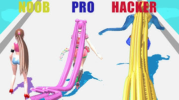 NOOB vs PRO vs HACKER in HAIR RUSH
