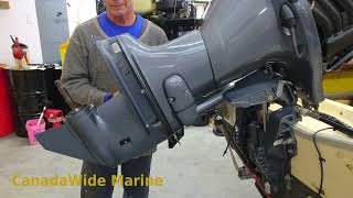 Yamaha 4 Stroke Outboard motor, 50 hp, How to remove the Lower Unit for water pump impeller access.