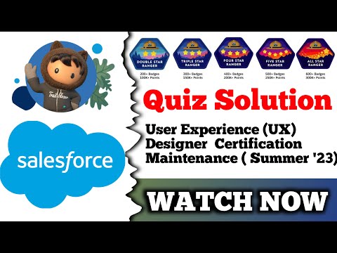 User Experience (UX) Designer Certification Maintenance (Summer '23) | Salesforce | Quiz Solution
