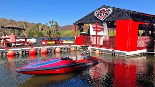 Speed boat Flybys at Fox's Floating Bar