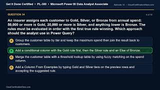 (PL-300) | Microsoft Power BI Data Analyst Assoc. | Exam Q&A | Episode 14 (Q31-40)