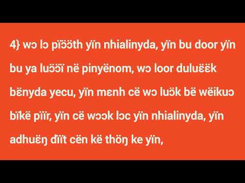 Juɔ ɔ R ëbɛ N Tïɛ ŋkɛ Nhïɛ ɛ R Dïït De Nhialinyda