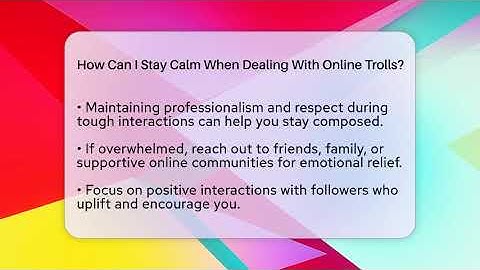 How Can I Stay Calm When Dealing With Online Trolls? - Everyday-Networking
