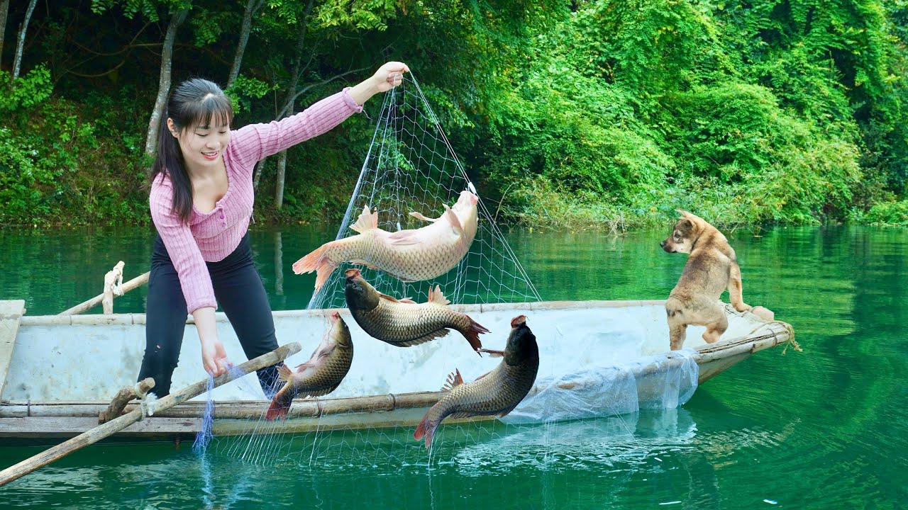 Off-grid Living on the lake: Catching Big with a New Net