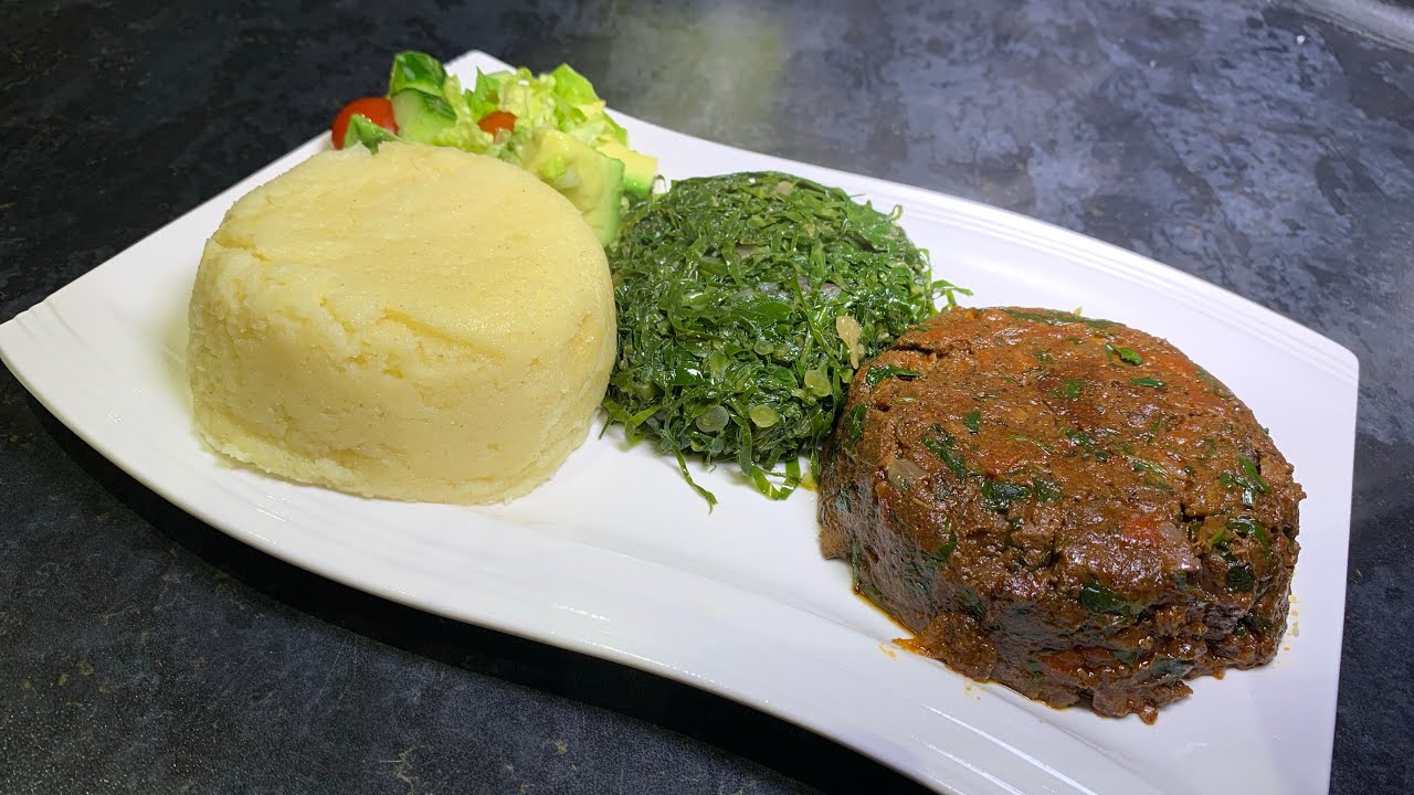 SUPER TENDER DELICIOUS LIVER WITH SUKUMA WIKI (KALE) AND UGALI Kenyan