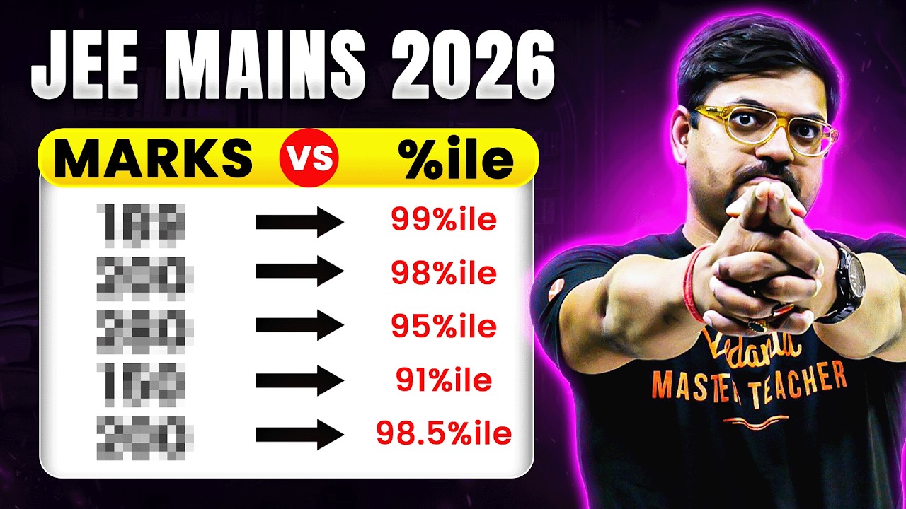 JEE Mains 2026 Marks vs Percentile | कितना Score लाओगे तो 99%ile मिलेगा ...