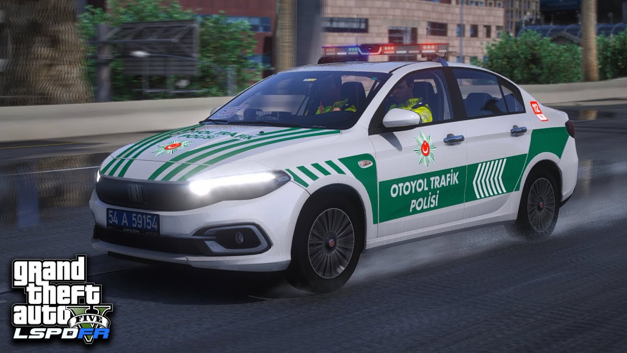 YENİ EGEA İLE OTOYOL DEVRİYESİ - GTA 5 OTOYOL TRAFİK POLİSİ - LSPDFR