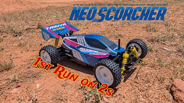 Tamiya TT02b Neo Scorcher  first run on 2s