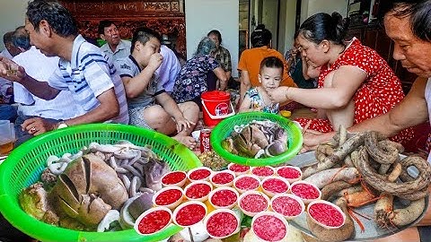 Bữa Cỗ Thịt Chó Đủ Món Đậm Vị Trong Ngày Giỗ Tổ Tiên  Ở  Thái Bình