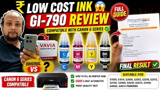 ₹ Low Cost Ink 😱 GI-790 VAVIA Review | Canon G2000 Print Test + Filling Guide