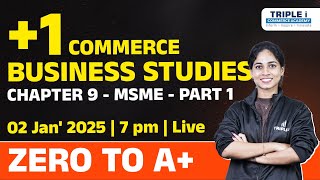 PLUS ONE | BUSINESS STUDIES - CHAPTER 9 MSME - PART 1 | ZERO TO A+ | TRIPLE I