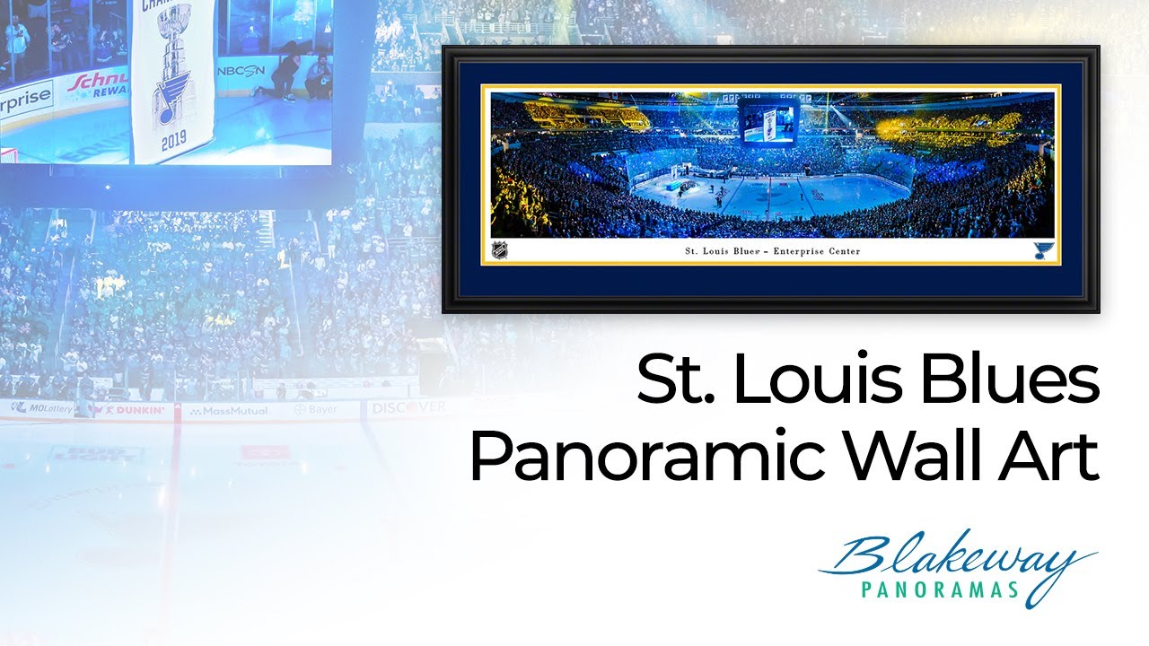 St. Louis Blues Hockey Banner Raising Panoramic Art Print - Panorama Wall  Decor - NHL - Blakeway Panoramas