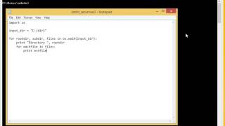 Program to iterate or list files and directories recursively - Method2