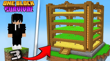 AUTOMATIC FARMS on One Block Minecraft 😱