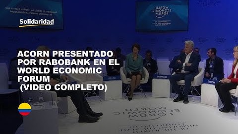 #Acorn  presentado por Rabobank en el World Economic Forum (video completo)