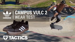 Descripción Abolladura apretón Adidas Campus Vulc 2 Skate Shoe Wear Test Review - Tactics - YouTube
