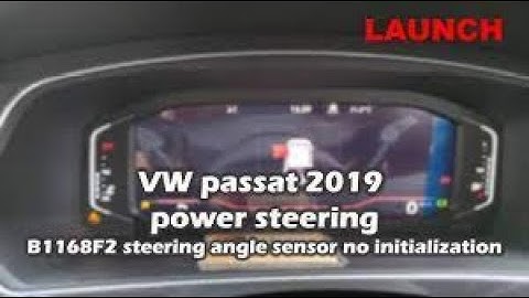 VW 2019 Power steering DTC B1168F2 steering angle sensor no initialization