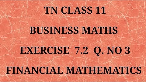 TN 11 Business maths chapter 7 exercise 7.2 question number 3