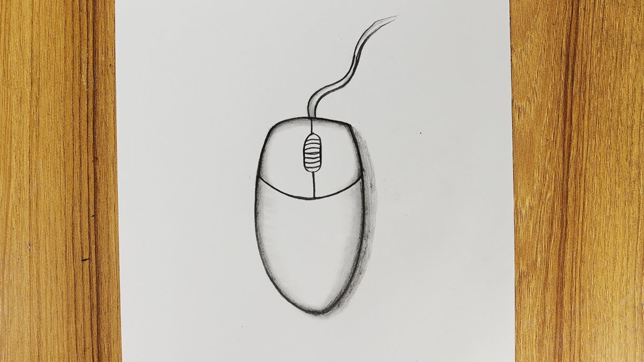 Computer Mouse Pencil Drawing