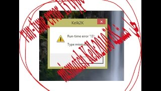 How To Fix Run Time Error 13 Type Mismatch In Kelk D8 Ad D9 84