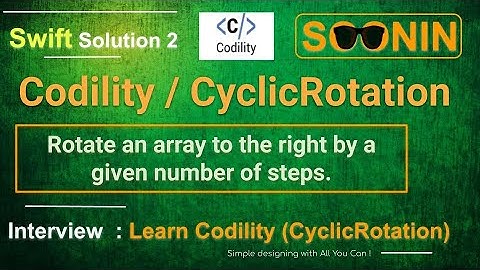Interview, Swift Codility / CyclicRotation  (Rotate an array to the right by a given number of step)
