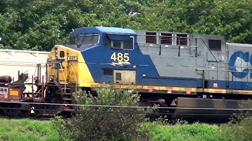 CSX Double Stack Train Eastbound on Elevated Tracks
