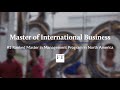 Master Of International Business Program Overview