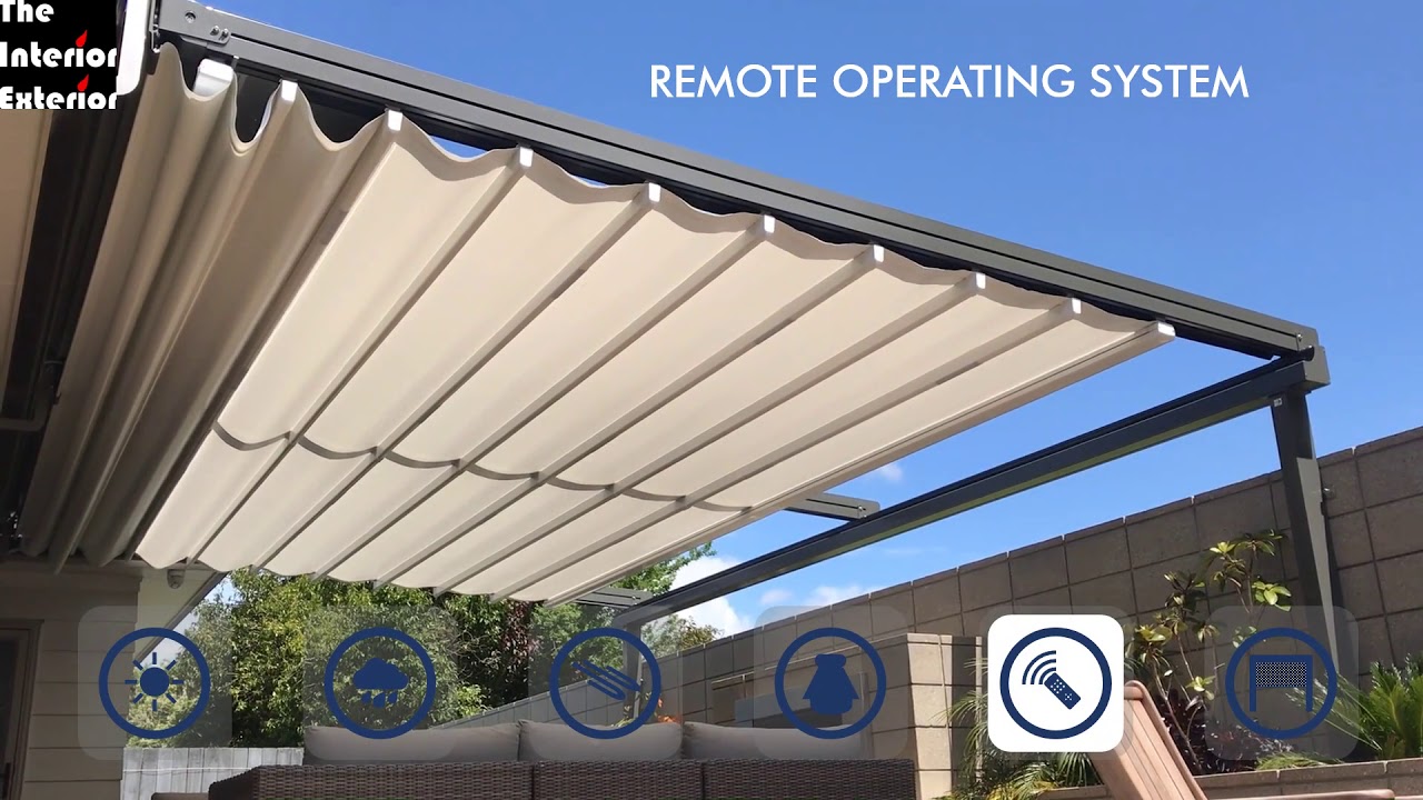 Retract Fabric Pergola Smartest Roof For Open To Sky For Outdoor