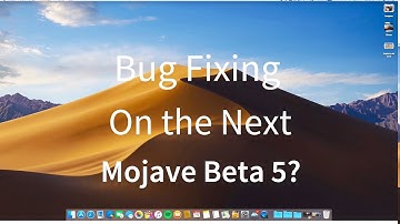 Bugs that Need Fixing on the Next MacOS Mojave Beta 5