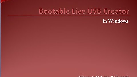 Bootable Live Linux Universal USB Creator