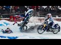 ICE SPEEDWAY CRASHES. Big crash Khomitsevich - Khuzhin | Russian Final 2021, Kamensk-Uralsky