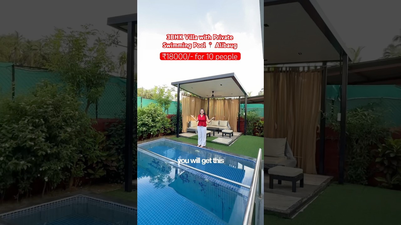 Private Villa With Swimming Pool in Alibaug 18000/- for 10 people 