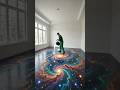 LUXURY GALAXY EPOXY FLOOR BEDROOM TRANSFORMATION 💛✨#epoxyfloor #shorts #diy #aiart