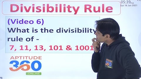 #6 Divisibility Rule || Divisibility rules 7, 11, 13, 101 & 1001|| Solved questions || Number System