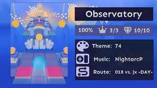 [★★★] Rolling Sky Co-Creation Level 10 Observatory All Gems and Crowns [CO-CREATION]