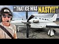 Bad ice on landing worse than i thought  pilot vlog  rnav approach kelowna airport cylw