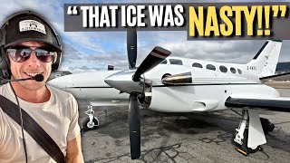 BAD ICE on Landing: Worse than I thought! | Pilot Vlog | RNAV Approach Kelowna Airport CYLW