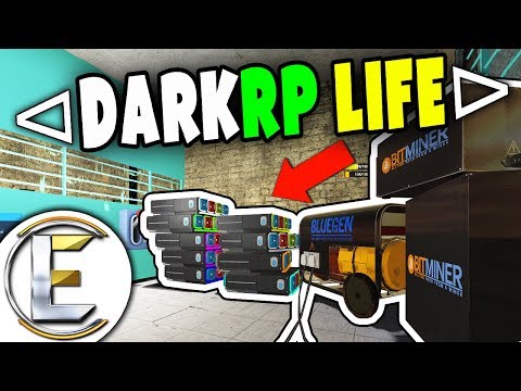 Bitcoin Miners And OP Printers - GMOD DarkRP Life EP 12 (Hidden Base Behind A Wall)