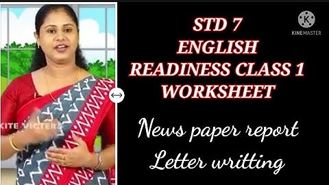 KITE VICTERS STD 7 ENGLISH READINESS CLASS - 1 WORKSHEET 21/06/21