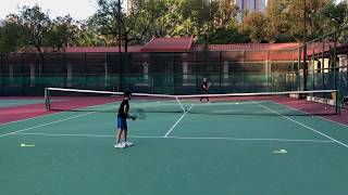 Colin Chu 6.5 yrs old tennis training @Hong Kong 香港朱子正6.5歳網球練習
