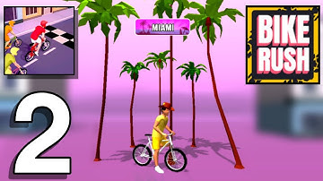 Bike rush: MIAMI city Android gameplay walkthrough part 2 (Android+ios)