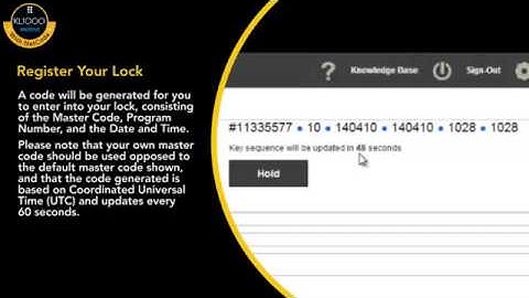 Codelocks - KL1000 NetCode Introduction