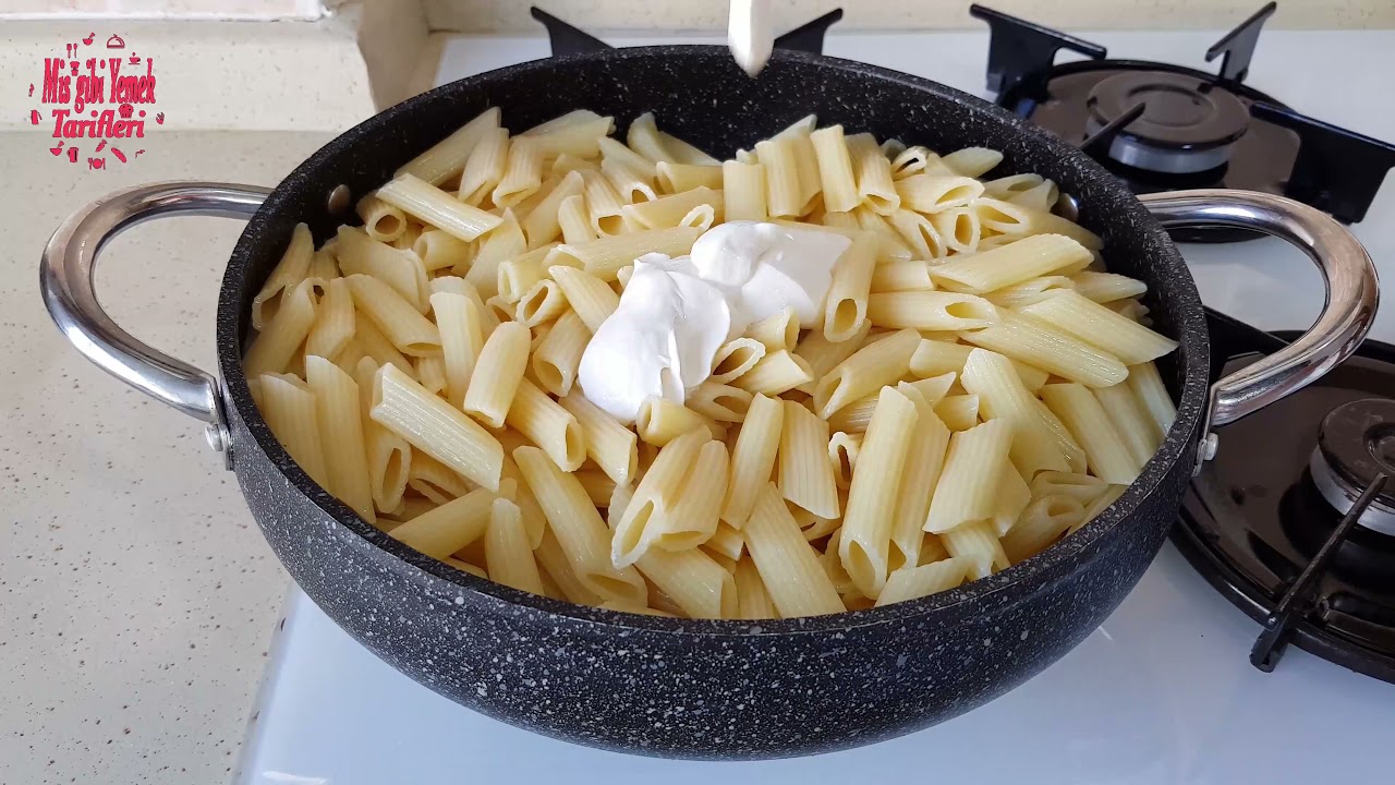 misgibi çok pratik kremalı makarna tarifi