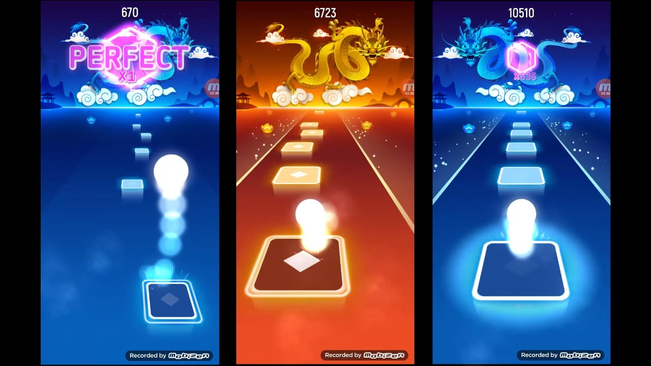 Tiles hop | Noob VS Pro VS Hacker | Megatron | _BLUE_BX